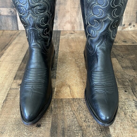 Lucchese 1883 Black N1613J4 Western Cowboy Boots Mens 9 D - Picture 8 of 13